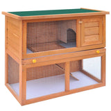 Vidaxl rabbit hutch for outside with 1 door wood