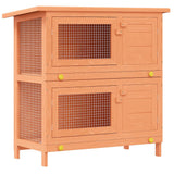 Vidaxl Rabbit Hutch pour l'extérieur avec 4 portes bois