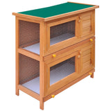 VidaXL Rabbit hutch for outside with 4 doors wood