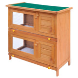 VidaXL Rabbit hutch for outside with 4 doors wood