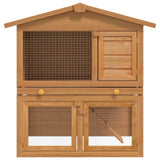Vidaxl Lapin Loft pour l'extérieur avec 3 portes bois