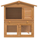 VidaXL Rabbit loft for outside with 3 doors wood