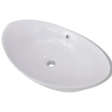 Vidaxl keramisk vask Oval 59 x 38,5 cm