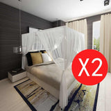 Vidaxl moustique net carré avec 3 ouvertures 2 pcs