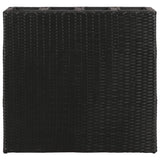 Vidaxl sadilnik, vzgojen s 4 lonci Poly rattan Black