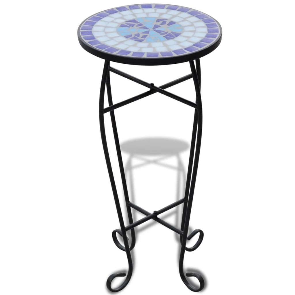 Vidaxl Bee Table Mosaic modra in bela