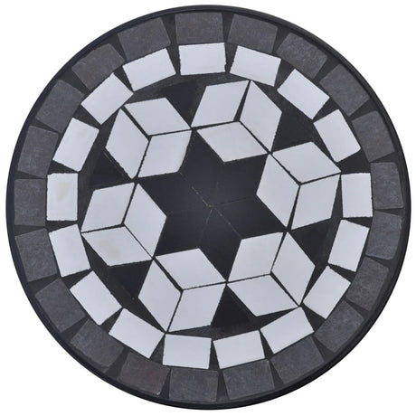 Vidaxl Bee Table Mosaïque noir et blanc