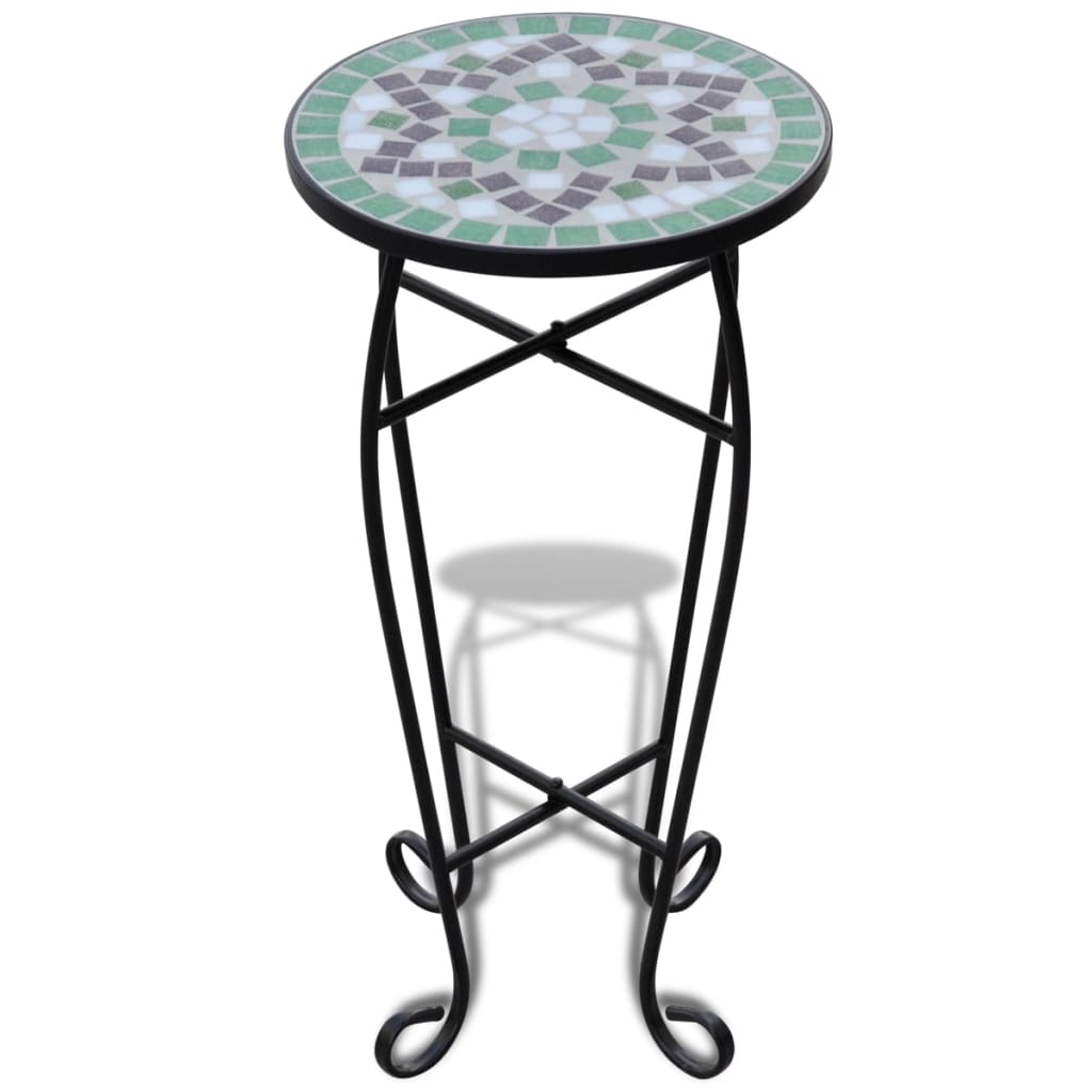 Vidaxl Bee Table Mosaic zelena in bela