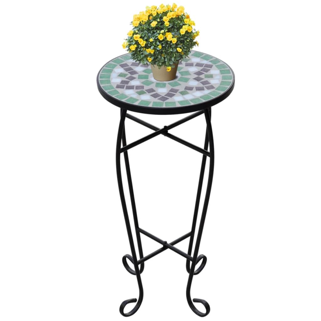 Vidaxl Bee Table Mosaic zelena in bela