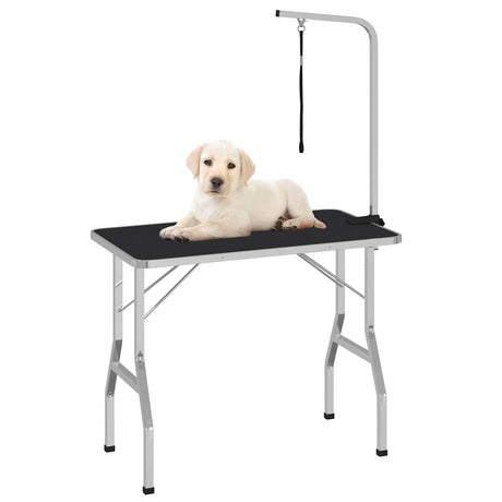 Table de garniture vidaxl pour animaux de compagnie avec une option de laisse