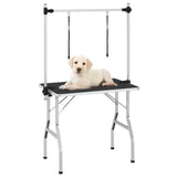 Table de garniture vidaxl pour animaux de compagnie avec 2 options de laisse