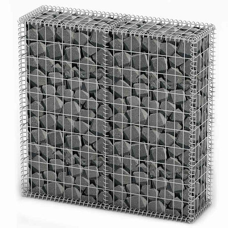 Vidaxl schanskorf avec couvercles 100x100x30 cm fil galvanisé
