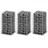 VIDAXL 3 parties SCHANS PANKER SET 25x25x50 cm Fil Galvanisé