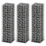 Vidaxl en 3 parties SCHANS BATAIL SET 25x25x100 cm Fil galvanisé