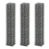 VIDAXL 3 parties SCHANS BATAILS Set 25x25x150 cm Fil galvanisé