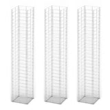 VIDAXL 3 parties SCHANS BATAILS Set 25x25x150 cm Fil galvanisé