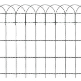 Vidaxl borderafscheiding 10x0,65 m gepoedercoat ijzer