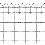 Vidaxl borderafscheiding 25x0,65 m gepoedercoat ijzer