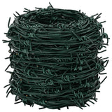 Vidaxl Barbed fil sur rouleau 100 m vert