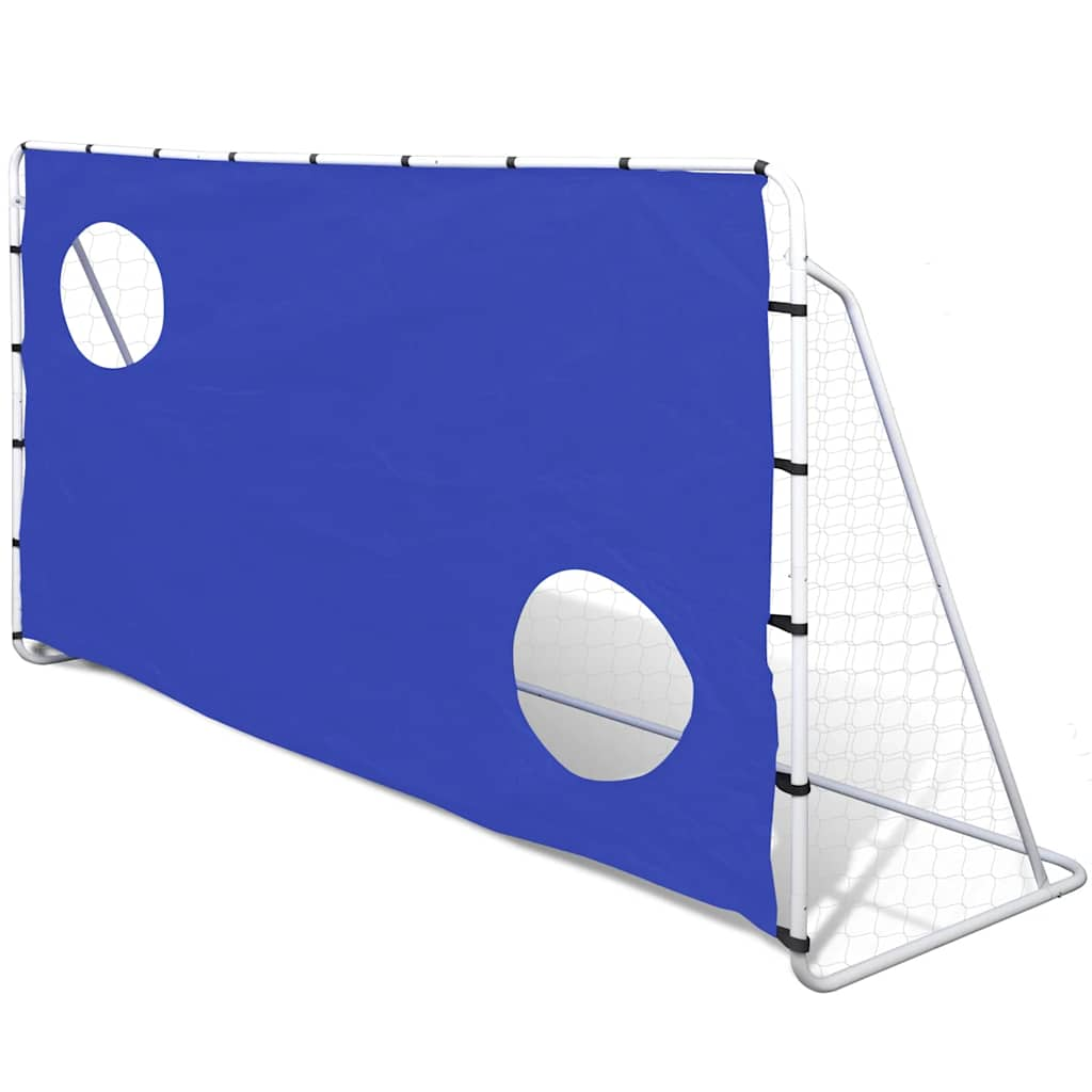 Gol w piłce nożnej Vidaxl z wysoką wysoką kwotę 240x92x150 cm stal