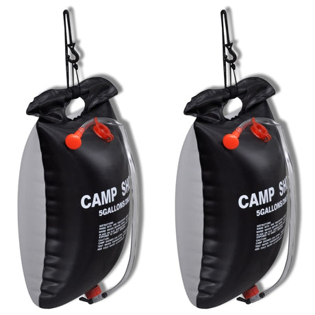 Vidaxl Camping Showers 2 St Solar 20 L