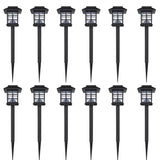 Vidaxl 12 parties LED LED ÉCLAIRAGE SOLAR AVEC PIN 8.6X8.6X38 CM
