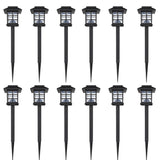 Vidaxl 12 parties LED LED ÉCLAIRAGE SOLAR AVEC PIN 8.6X8.6X38 CM