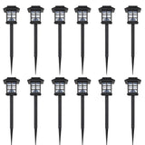 Vidaxl 12 parties LED LED ÉCLAIRAGE SOLAR AVEC PIN 8.6X8.6X38 CM
