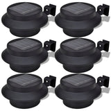 Vidaxl Solar Outdoor Lampe Set 6 pièces noires