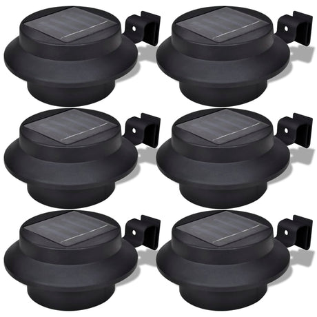 Vidaxl Solar Outdoor Lampe Set 6 pièces noires