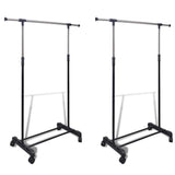 Racks de vêtements vidaxl réglables 2 m avec 1 rail suspendu