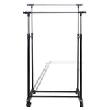 Racks de vêtements vidaxl réglables 2 m avec 2 rails de suspension