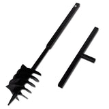 Foret moulue vidaxl avec poignée et tête à vis 180 mm (noir)