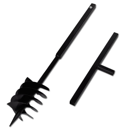 Foret moulue vidaxl avec poignée et tête à vis 180 mm (noir)