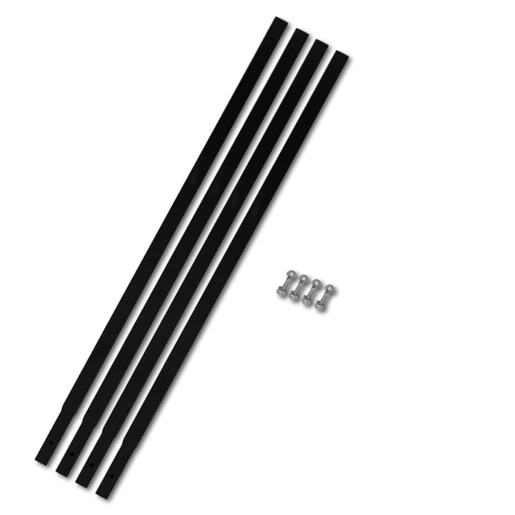 Extension Vidaxl pour perceuse à la terre 4 x 1 m (acier)