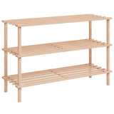 Racks de chaussures Vidaxl avec 3 étagères 2 PCS Solid Pinewood