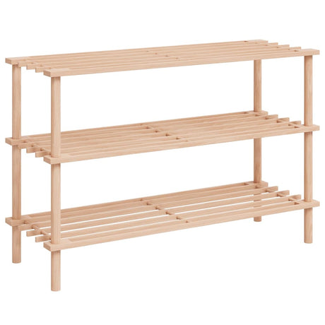 Racks de chaussures Vidaxl avec 3 étagères 2 PCS Solid Pinewood