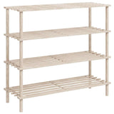 Racks de chaussures Vidaxl avec 4 étagères 2 PCS Solid Pinewood
