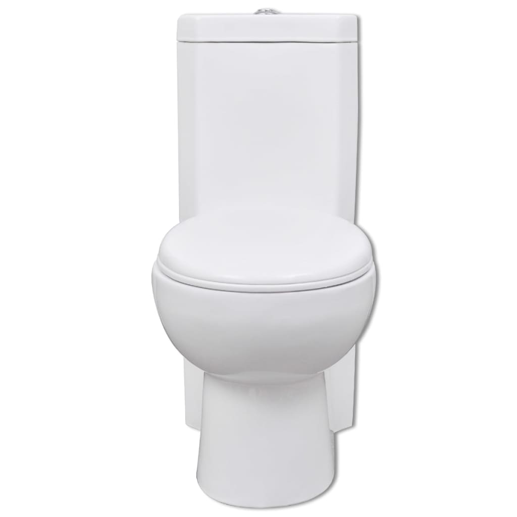 Vidaxl toilet hjørne model keramisk hvid