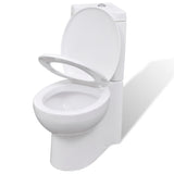 Vidaxl toilet hjørne model keramisk hvid