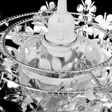 Chandelier Vidaxl avec paillettes sous forme de feuilles 21,5x30 cm argent
