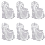Couverture de chaise de mariage vidaxl blanc (6 pièces)