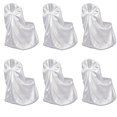 Couverture de chaise de mariage vidaxl blanc (6 pièces)