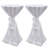Couvercle de table debout vidaxl avec un arc 60 cm blanc (2 pièces)