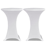 Vidaxl Stand Table Couvercle Stretch Ø70 cm blanc (2 pièces)