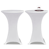 Vidaxl Stand Table Couvercle Stretch Ø70 cm blanc (2 pièces)