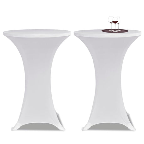 Vidaxl Stand Table Couvercle Stretch Ø70 cm blanc (2 pièces)