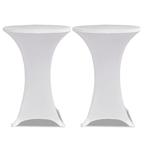Vidaxl Stand Table Couvercle Stretch Ø80cm Blanc (2 pièces)