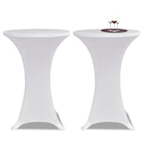 Vidaxl Stand Table Couvercle Stretch Ø80cm Blanc (2 pièces)