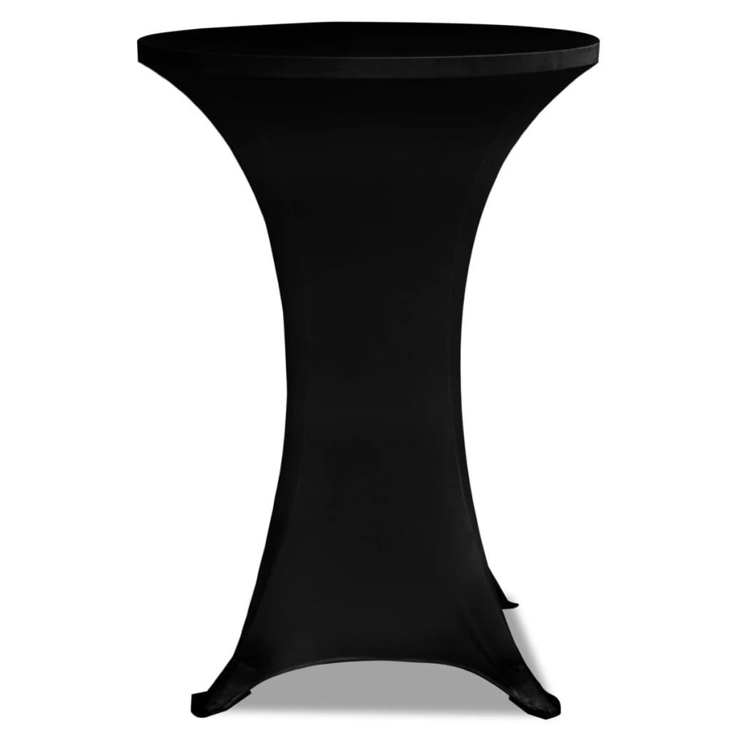 Vidaxl Stand Table Couvercle Stretch Ø60 cm noir (2 pièces)